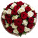 bouquet of red and white roses. Haiti