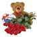 red roses with teddy and chocolates. Haiti